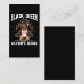 Afstuderen zwarte koningin Afstuderen mastergraad Visitekaartje (Voorkant / Achterkant)