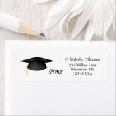 Afstuderen zwarte mortier pet Etiket (Insitu)