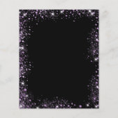 Afstuderen zwarte paarse glitterstof (Achterkant)