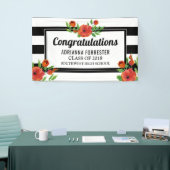 Afstuderen zwarte pony's spandoek (Beurs)