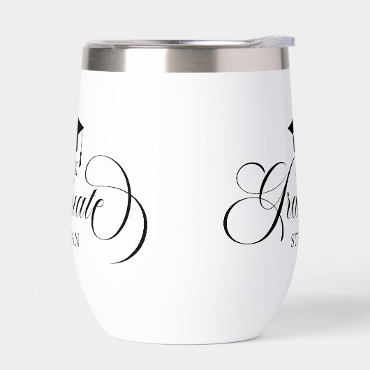 Afstuderen zwarte scripttypografie (Links)