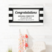 Afstuderen zwarte strepen spandoek (Insitu)