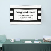 Afstuderen zwarte strepen spandoek (Beurs)