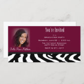 Afstuderen zwarte Zebra Aankondiging (Voorkant / Achterkant)