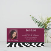 Afstuderen zwarte Zebra Aankondiging (Staand voorkant)