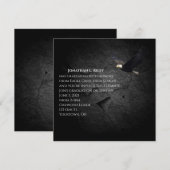 Afstuderende Amerikaanse zeearend op zwarte rots Kaart (Voorkant / Achterkant)