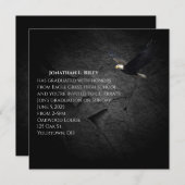 Afstuderende zeearend op zwarte rots kaart (Voorkant / Achterkant)