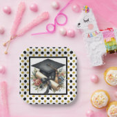 Afstudiepunt en diploma papieren bordje (Feest)