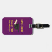 Afstudiepunten en diploma van de Paarse klasse 20X Bagagelabel (Voorkant horizontaal)