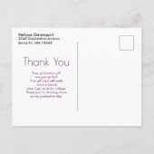 Afstudiepunten en diploma's op Paars Aankondigingskaart (Achterkant)