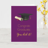 Afstudiepunten en diploma's op Paarse Afstudeerder Kaart (Gele Bloem)