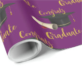 Afstudiepunten en diploma's op Paarse garnalen Cadeaupapier (Rol Hoek)