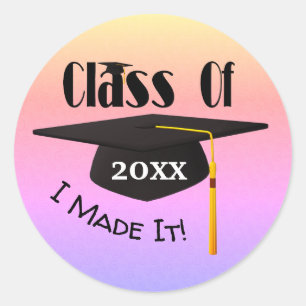 Afstuifkastje Ik maakte het geluid Ronde Sticker