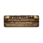 Afstuivingslampje Rustic Wood String Lights Etiket (Voorkant)