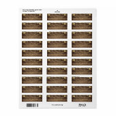 Afstuivingslampje Rustic Wood String Lights Etiket (Full Sheet)