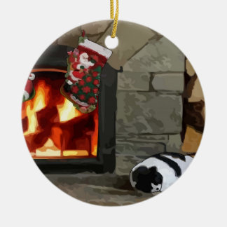 Aftappen door de haard keramisch ornament