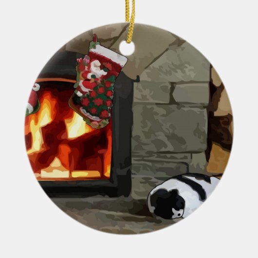 Aftappen door de haard keramisch ornament (Voorkant)