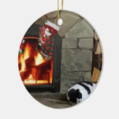 Aftappen door de haard keramisch ornament (Links)