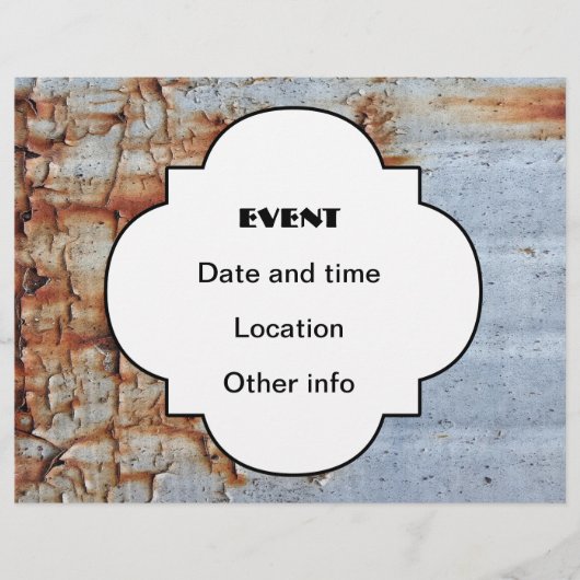 Aftekenende verftextuur flyer (Voorkant)