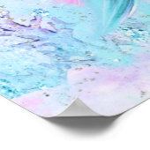 Aftekening Baby shower Mermaid Tail Poster (Hoek)