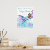 Aftekening Baby shower Mermaid Tail Poster (Keuken)