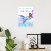 Aftekening Baby shower Mermaid Tail Poster (Thuiskantoor)
