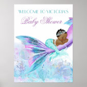 Aftekening Baby shower Mermaid Tail Poster (Voorkant)