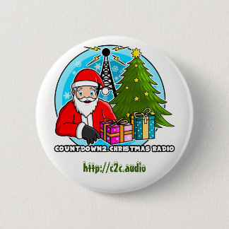 Aftellen2.Button voor kerstradio-ronde Ronde Button 5,7 Cm