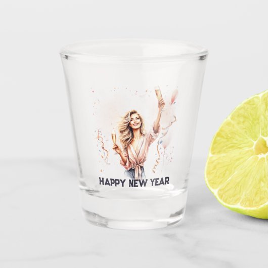 Aftellen 2024 shot glas (Voorkant)