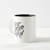 Aftellen bij implementatie na één dag tweekleurige koffiemok (Voorkant links)