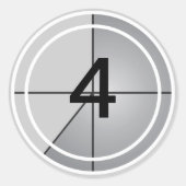 Aftellen film ronde sticker (Voorkant)