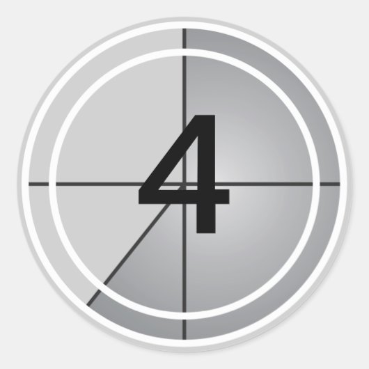 Aftellen film ronde sticker (Voorkant)