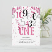 Aftellen naar EEN! Uitnodiging voor eerste verjaar (Staand voorkant)