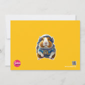 Aftellen naar Guinea Pigs in Space Birthday Kaart (Achterkant)