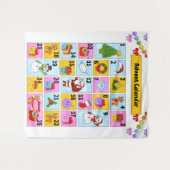 Aftellen naar kerstafspraak agenda wandkleed (Voorkant (horizontaal))