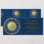 Aftellen nieuwe jaren klok kaart (Voorkant / Achterkant)