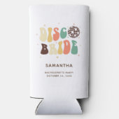 Aftellen tot de Bruiloft Disco Bruid Naam Retro Ma Seltzer Blikjeskoeler (Achterkant)