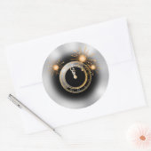 Aftellen tot de nieuwjaarschaarster ronde sticker (Envelop)