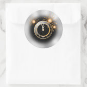 Aftellen tot de nieuwjaarschaarster ronde sticker (Tas)