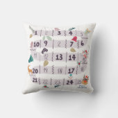 Aftellen tot kerstcadeau voor de driepanie van de kussen (Achterkant)