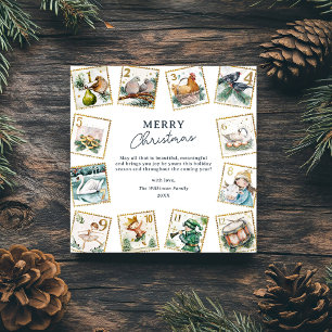 Aftellen tot Kerstmis Feestdagenkaart