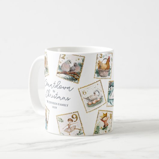 Aftellen tot Kerstmis Koffiemok (Voorkant links)