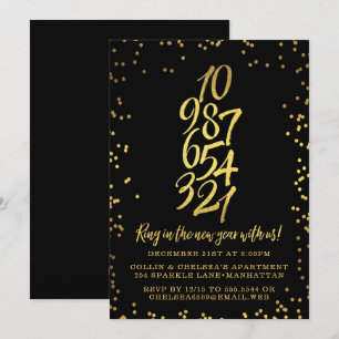 Aftellen van de Eve-partij van het nieuwe jaar Kaart