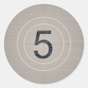 Aftellen verplaatsen ronde sticker