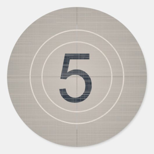 Aftellen verplaatsen ronde sticker (Voorkant)