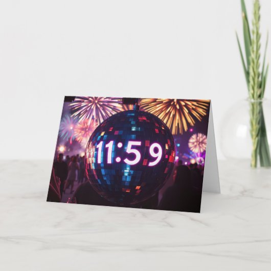 Aftellen voor oudejaarsavond feestdagen kaart (Voorkant)