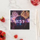 Aftellen voor oudejaarsavond servet (Insitu)