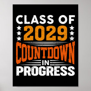 Aftelling Cl Van 2029 In Uitvoering Vintage Eerste Poster