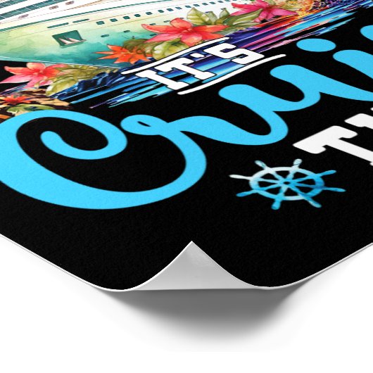 Aftelling Is Voorbij Het Is Cruise Tijd Funny Crui Poster (Hoek)