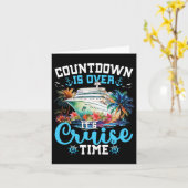 Aftelling Is Voorbij Het Is Cruise Tijd Grappige C Kaart (Gele Bloem)